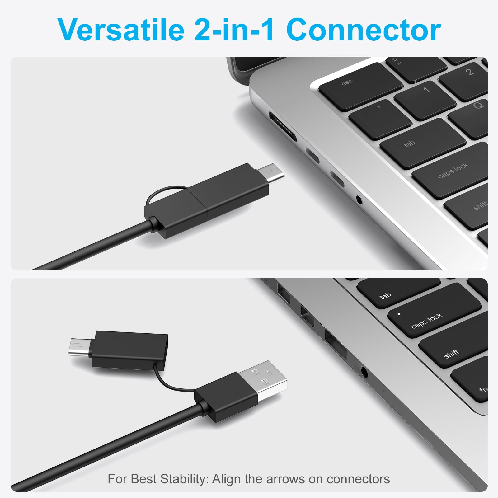 14-in-1 Powered USB Hub with 60W PD Charging, 6 USB 3.0 Ports, 4 Fast-Charging Ports, 1 USB-C 3.0 Data Port & LED Switches for Laptop, Phone, Tablet