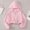 Pink, variant on Girls Lightweight Hooded Jacket for Spring and Summer, Solid Color Casual Outerwear