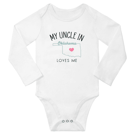 

My Uncle In Oklahoma Loves Me Baby Long Romper Clothing 18-24 Months