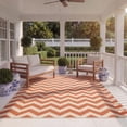 thumbnail image 4 of Safavieh Courtyard Bailey Chevron Indoor/Outdoor Area Rug, Terracotta/Beige, 7'10" x 7'10" Square, 4 of 10