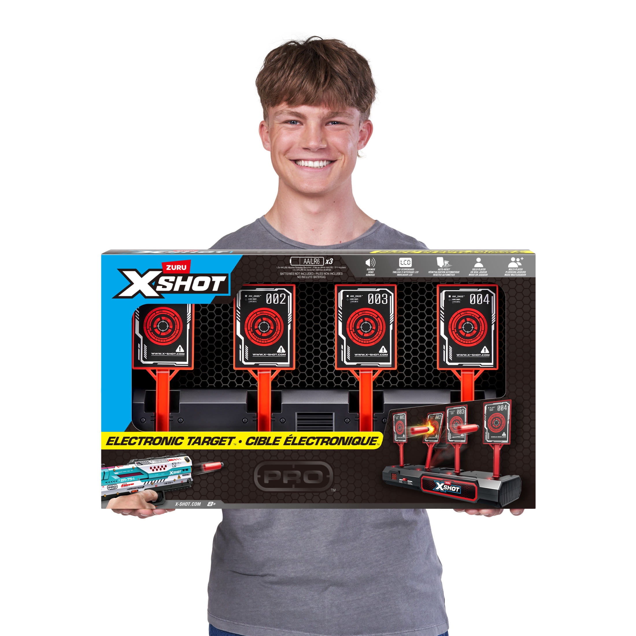 XSHOT Electronic Target by ZURU Portable Interactive Blaster System with Auto Reset and Dynamic Sound for Ages 8+