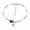 purple, variant on Starfish Shell Anklet, 21.5 + 7 cm Adjustable Alloy Beaded Ankle Bracelet with Beach Charm Design, Lightweight Foot Jewelry for Summer Outfits, Vacation Looks and Casual Styling