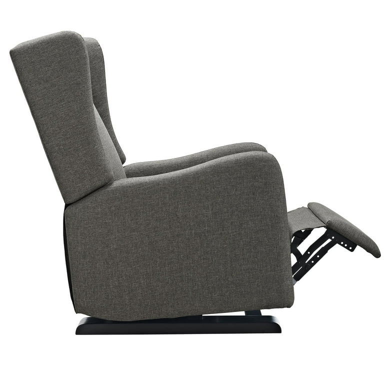 Baby Relax Rylee Tall Wingback Glider Rocker Recliner Chair, Gray