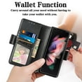 thumbnail image 4 of TECH CIRCLE for Samsung Galaxy Z Fold 4 Case, PU Leather Wallet Flip Book Case with S Pen Holder Kickstand RFID Blocking Credit Card Holder Shock-Absorbing Protective Case, Black, 4 of 10
