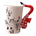 thumbnail image 2 of taza de cerámica taza de café instrumento taza regalo creativo saxofón rojo Sunnimix Taza de cerámica, 2 of 8