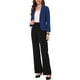 thumbnail image 2 of Blazer de Negocios INSPIRE CHIC para Mujeres, Chaquetas de Traje Casual Elegante de Oficina, Abierto, S Azul Oscuro, 2 of 6