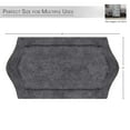 thumbnail image 2 of HOME WEAVERS Waterford Bath Rug, Extra Soft Cotton, Non-Slip, Machine Washable – 21"x34", Gray, 2 of 9