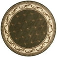 thumbnail image 1 of HomeRoots 352962 7 ft. 7 in. Round Polypropylene Green Area Rug, 1 of 2