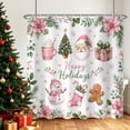 thumbnail image 4 of Tchckioa Happy Holiday Shower Curtain,47x72 Inch Waterproof Hooks Bath Curtain for Bathroom, 4 of 6