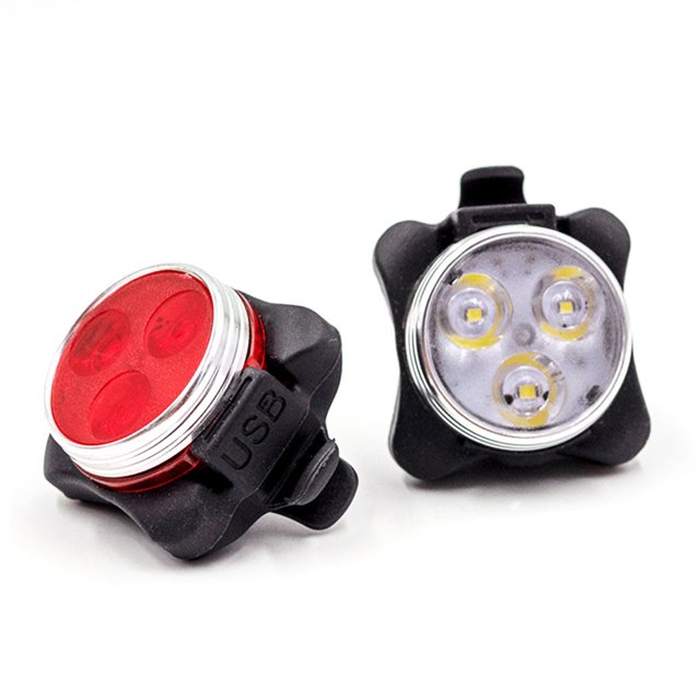 Bike Taillight Night Cycling Rear LED Lamp USB Rechargeable LED rear light Bicycle Tail Warning Light, Red