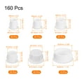thumbnail image 2 of Nylon Plastic Hole Plug, 160Pcs 0.2"/0.24"/0.31"/0.39"/0.51"/0.98" 6 Sizes for Furniture Insert End Caps, White, 2 of 6