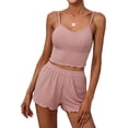 thumbnail image 1 of Conjunto de pijama de 2 piezas sin mangas y pantalones cortos para mujer Rosado (Dusty Pink) G Rosado (Dusty Pink) G Xishao ropa, 1 of 2