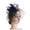 Black, variant on CAIXIA Womens Fascinators Hats Tea Party Hats for Women, Feather Pearl Veil Headband for Wedding Cocktail Dresses Accessories