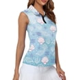 thumbnail image 4 of Whosucclay Seashell and Conch Pattern Sleeveless Golf Shirt for Women, Casual Womens Golf Shirt Durable Elastic Casual Athletic Tank Tops, 4 of 7