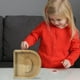 thumbnail image 5 of Lata de ahorros de madera con letras en inglés, lata de ahorros de vidrio transparente, alcancía, 5 of 6