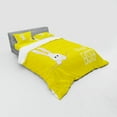thumbnail image 3 of Ambesonne Yellow Bedding Set 3 Pcs, Easter Rabbit Bunny, Twin XL, Yellow White, 3 of 3