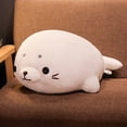 thumbnail image 5 of Felpa de foca súper suave, lindo animal de peluche de foca, almohada de felpa de animal marino con foca regordeta, regalo de peluche para niños, bebés, niñas y niños pequeños, decoración creativa de, 5 of 5