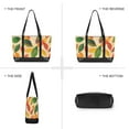 thumbnail image 6 of FORMRS Canvas Laptop Tote Bag for Women with 15.6" Computer Compartments Shoulder Handbag, Green Retro Autumn Leaves, 6 of 7