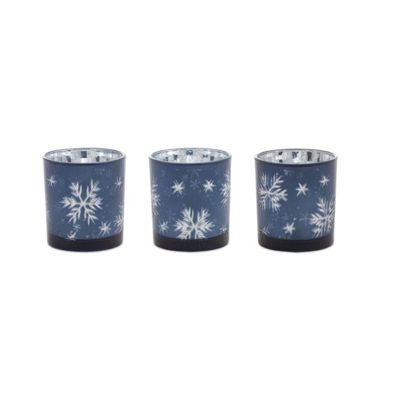Home Decorative Votive Holder (Set of 3) PVC Box 3"H Glass