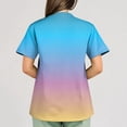 thumbnail image 5 of Hearthz S-5XL Tie-Dye Gradient Under Scrubs for Women Plus Size Scrubs Shirt V Neck Short Sleeve Nurse Uniform with Pocket, 5 of 5