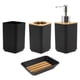 thumbnail image 1 of Conjunto de dispensador de jabón cuadrado único para baño y lavandería en negro, 1 of 6