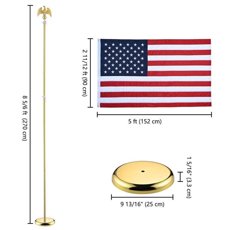 San Francisco 49ers Complete Flag Kit - 3x5 Foot Flag, 6ft Spinning Pole & Adjustable Bracket
