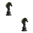 thumbnail image 1 of Bewildely Figuras de ajedrez para un toque exquisito en el hogar, figuras de resina, adornos de ajedrez, elección de regalo, Caballero Negro Caballero negro 2Conjunto, 1 of 6