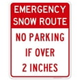 thumbnail image 1 of Emergency Snow Route No Parking Over 2 Inches Sign, 24x30 Aluminum, 1 of 1
