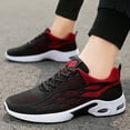 thumbnail image 3 of Elecsop Running Shoes for Men, Athletic Comfortable Casual Men's Fashion Sneakers Fashion mens Walking Shoes for Tennis Sport Gym Jogging, Black Red, 3 of 14