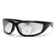 Bobster Charger Sunglasses, Black Frame/Clear Lens