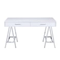 thumbnail image 5 of ACME Coleen Writing Desk(Same AC00901), White High Gloss & Chrome, 5 of 6