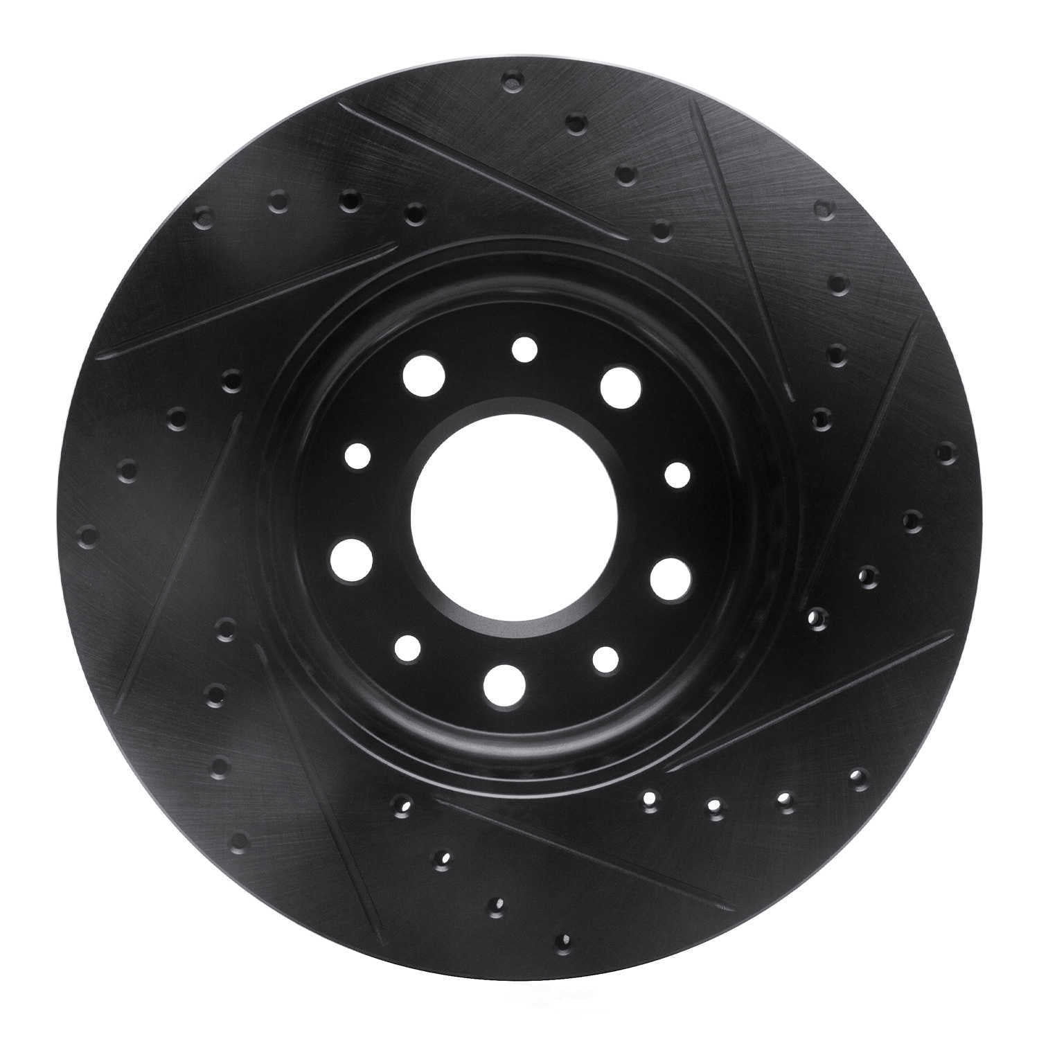 Dynamic Friction Company 633-45023L DFC Brake Rotor - Drilled And Slotted - Black