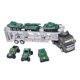 thumbnail image 2 of Juguetes para camiones Detalles vívidos Juego de mini autos de transporte compactos y portátiles con modelos de autos para regalos Adornos coleccionables Verde, 2 of 9