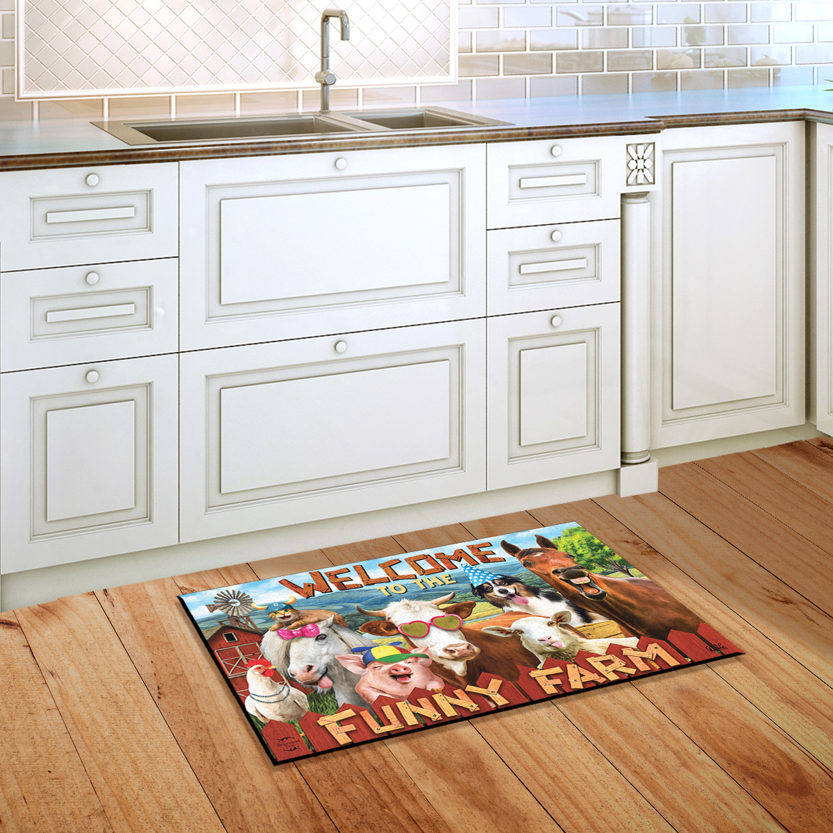 Funny Farm Summer Doormat Indoor Outdoor 18" x 30" Briarwood Lane