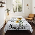 thumbnail image 4 of Sunflower Tapestry for Bedroom Wall Hanging Tapestry, Pastoral Farmhouse Botanical Floral Wooden Ceiling Backdrop Tapestries Poster Blanket Wall Decor for Teens Room Living Room Dorm 59" x 90", 4 of 8