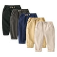 thumbnail image 4 of KYAIGUO Boys Girls Spring Fall Casual Pants for Toddler Kids Comfortable Fashion Trousers Mid Waist Cotton Sweatpants Bottoms 1-8 Years Old, 4 of 7