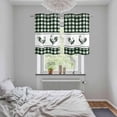 thumbnail image 4 of Farmhouse Green Plaid Kitchen Curtains Window Panels, Vintage Country Cock Checkered Insulated Window Treatment Curtain, Grommet Curtains for Bedroom/Living Room/Bathroom, 2 Piece 27.5"Wx39"L, 4 of 8
