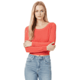 thumbnail image 3 of Women's Stretch Crop Top Pullover Sweater - Long Sleeve Slim Bodycon Crewneck Basic Casual Pullover Solid Cropped Knit Top MK3637-FST-XL, 3 of 5
