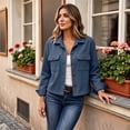thumbnail image 5 of Jacket Women Fall Barn Cropped Corduroy Jacket Y2K Button Down Shacket S, 5 of 6