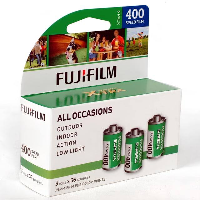 FUJIFILM Película Negativa en Color Fujicolor Superia X-TRA 400 (Película en Rollo de 35 Mm, 36 Exposiciones, Pack de 3)