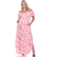thumbnail image 1 of White Mark Robe Maxi Teinture sur Nœuds Épaules Dénudées pour Femmes, 1 of 6