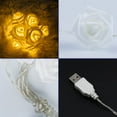 thumbnail image 6 of Rose LED String Lights 10ft USB Powered Romantic Floral Light | White Pink Plastic | Indoor Outdoor Holiday Wedding Garden Room Party Décor | 1 Piece Included, 6 of 6