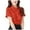 Red, variant on Ladies Chiffon Short Sleeved Summer Thin Loose Korean Temperament Plus Size Slim Top Cute Button down Shirts for Women