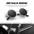thumbnail image 3 of Gafas de sol CGID Retro Steampunk redondas polarizadas UV400 E72, 3 of 6