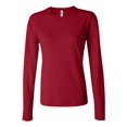 thumbnail image 1 of Bella Canvas T-Shirt à Manches Longues en Jersey pour Femmes, 2TG, Rouge, 1 of 4