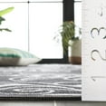 thumbnail image 6 of SAFAVIEH Beach House Robynne Botanical Indoor/Outdoor Runner Rug, Black/Light Gray, 2'2" x 8', 6 of 14