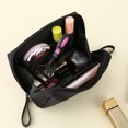 thumbnail image 3 of Dinheiro Bolsa de cosméticos impermeable portátil para viajes al aire libre negro, 3 of 5