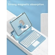 Magnetic iPad 10th Generation 2022 Keyboard Case with Touchpad Cute Color Keyboard Vertical Stand Movable Clear Back Case Detachable Keyboard