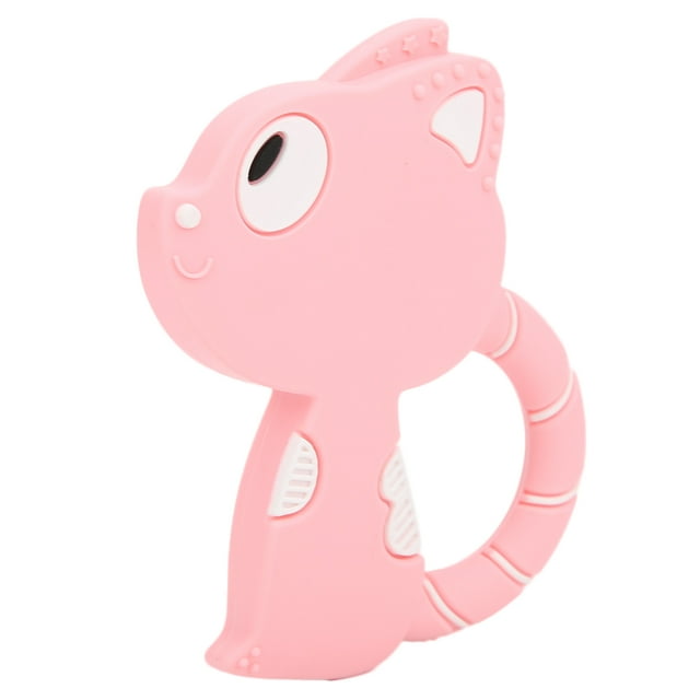 Mordedor de Silicona Ticfox forma de Animal de dibujos animados color Rosa