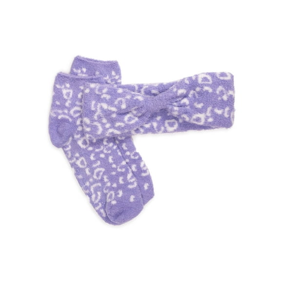 SET HDBAND/ALOE SOCK-PURPLE